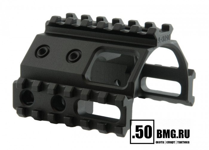 Тройная направляющая Spuhr A-0090 Picatinny на кронштейны Spuhr ISMS 34 mm, короткая