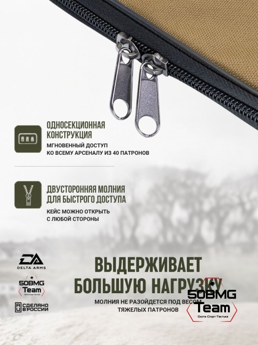 Клатч для патронов на 40шт Delta Arms для кал. 308, 7,62х54 (Coyote Brown)