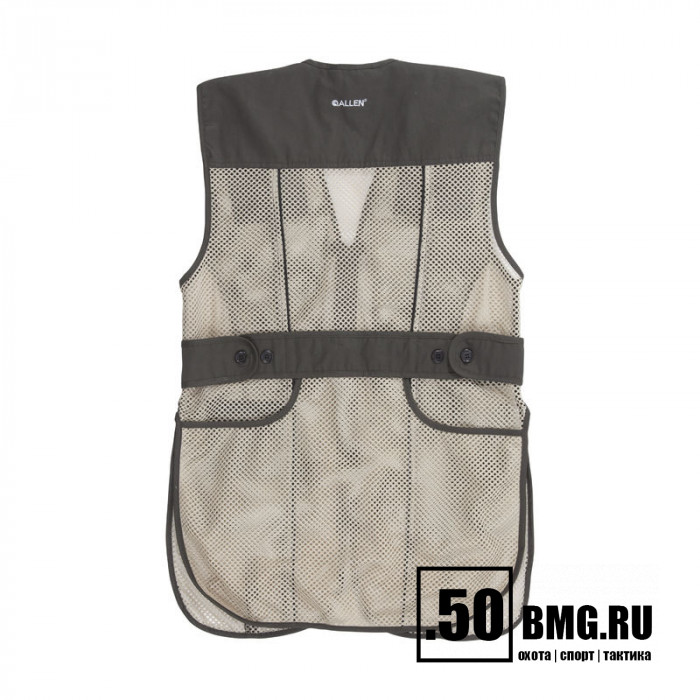 Стрелковый жилет Allen ACE размер XL/2XL, для левшей и правшей, плечевые накладки, накладные карманы, цвет хакки