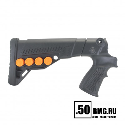 Телескопический приклад DLG Tactical на Mossberg 590, 500 с патронташем (DLG9403)