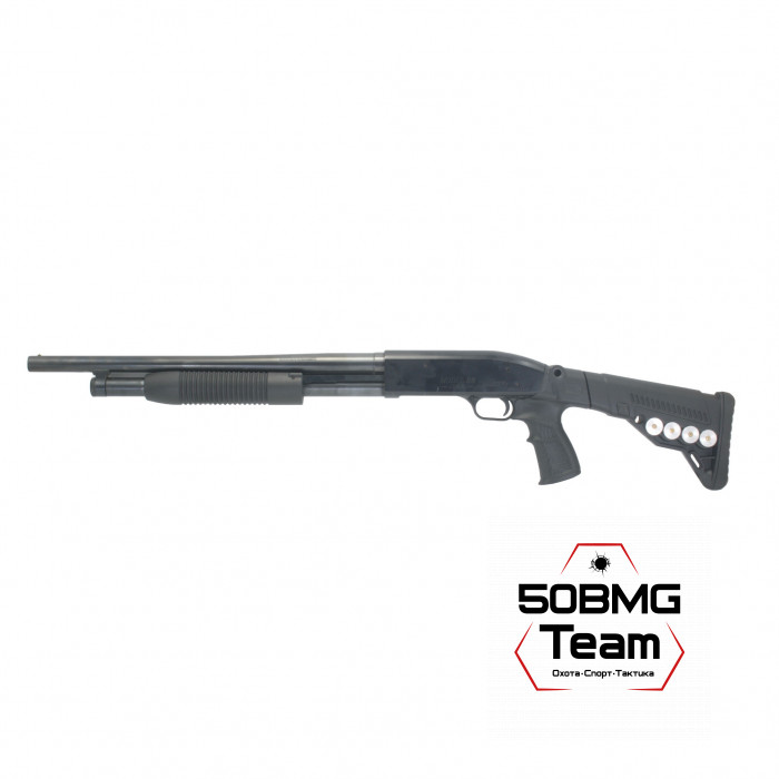 Телескопический приклад DLG Tactical на Mossberg 590, 500 с патронташем (DLG9403)