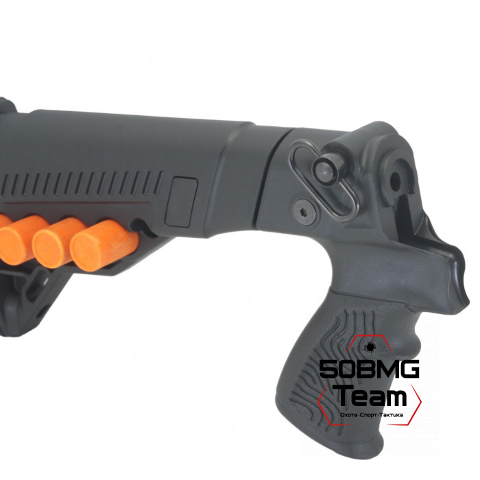 Телескопический приклад DLG Tactical на Mossberg 590, 500 с патронташем (DLG9403)