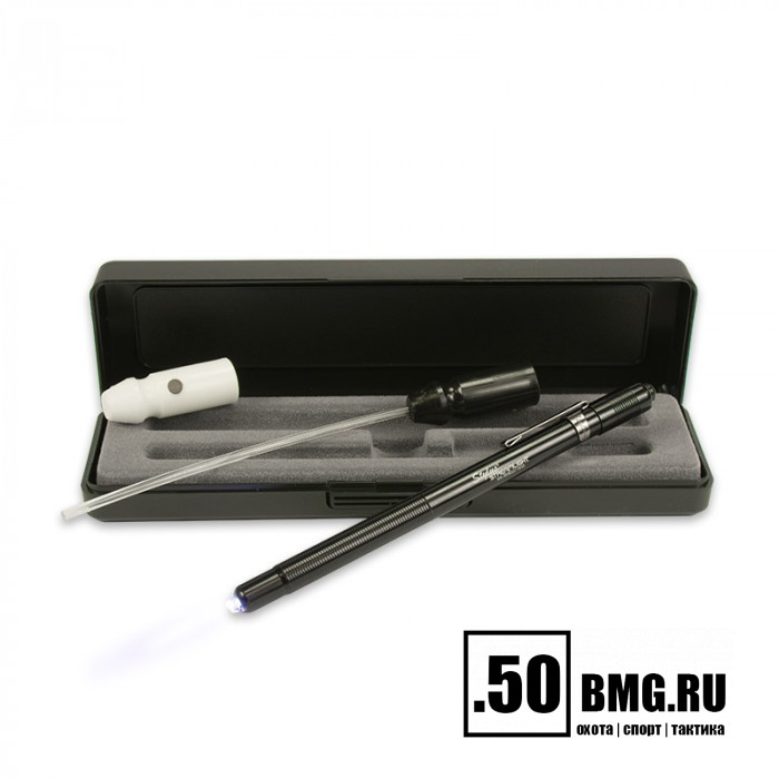 Фонарик Bore Tech сервисный для обслуживания оружия, набор насадок, батарейки 3хAAAA, алюминий, черный (BTBB-1000-00)