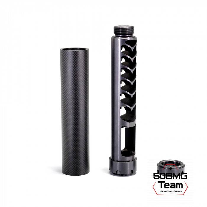 Реактивный ДТКП закрытого типа BRT Шершень Карбон (230мм, резьба М14х1R,  кал.7,62/308, ⌀ 45 мм)