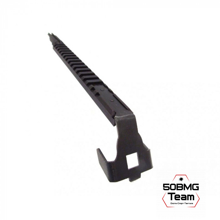 Планка AKademia "Змей" - Picatinnyy, для оружия АК-типа, алюминий, черный, вес 110гр.