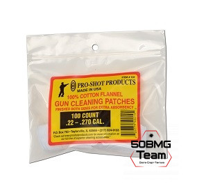 Набор фланелевых патчей Pro-Shot 101, cal. .22-.270, 100 шт