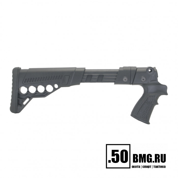 Телескопический складной приклад DLG Tactical на Mossberg 590, 500 с патронташем (DLG9404)