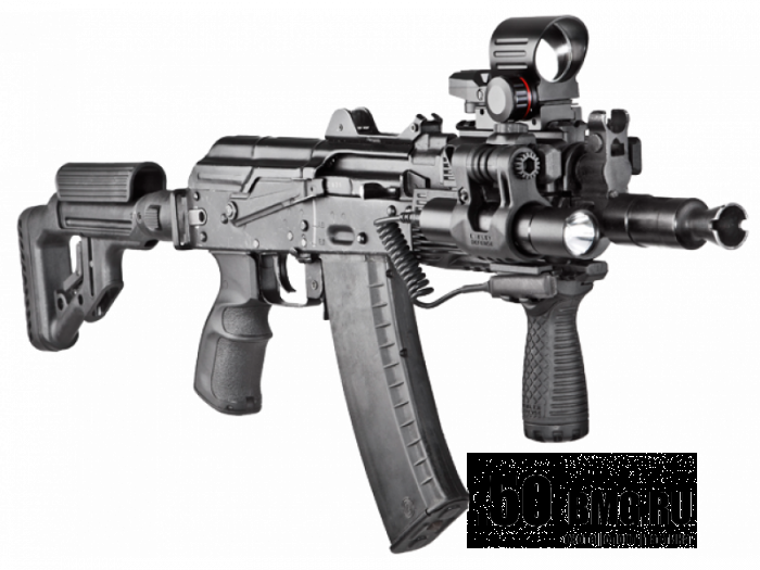 Тактическое цевье FAB Defense для АКС-74У, 4 базы Weaver (KPR)