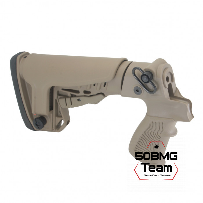 Телескопический приклад DLG Tactical на Mossberg 590, 500 с подщечником (DLG9405)