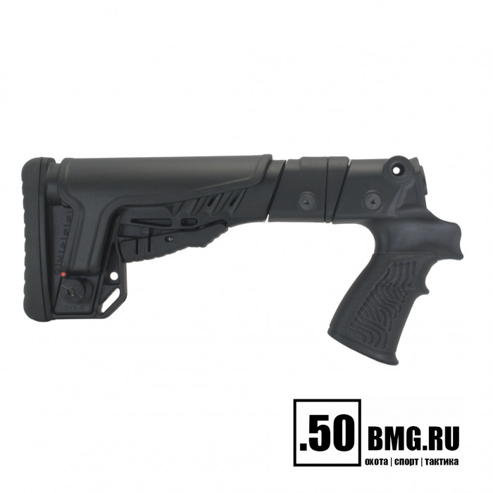 Телескопический складной приклад DLG Tactical на Mossberg 590, 500 с подщечником (DLG9406)