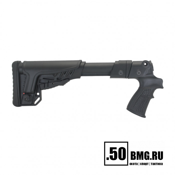 Телескопический складной приклад DLG Tactical на Mossberg 590, 500 с подщечником (DLG9406)