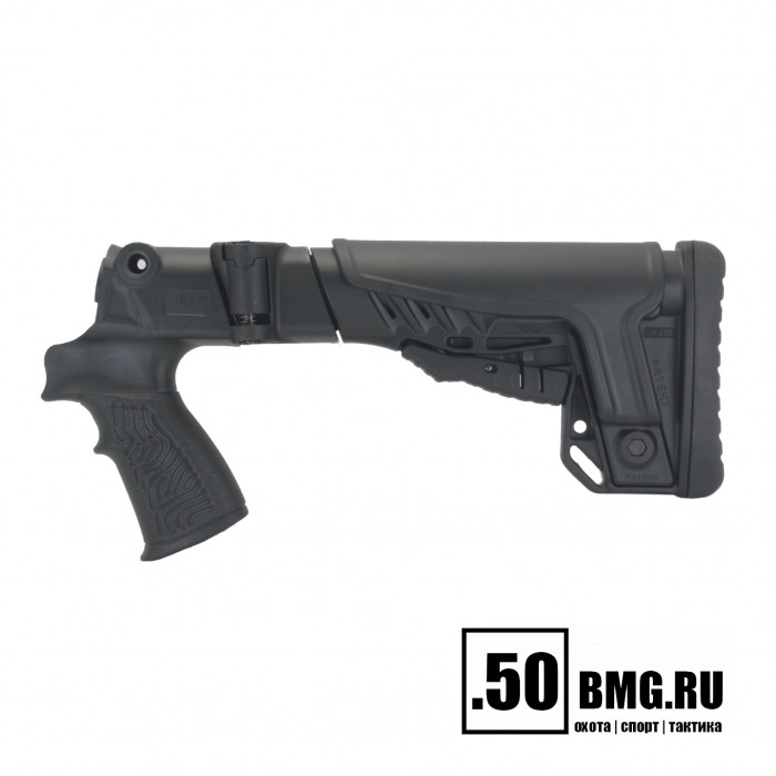 Телескопический складной приклад DLG Tactical на Mossberg 590, 500 с подщечником (DLG9406)