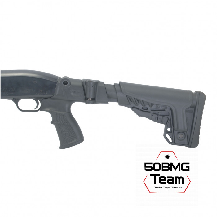 Телескопический складной приклад DLG Tactical на Mossberg 590, 500 с подщечником (DLG9406)