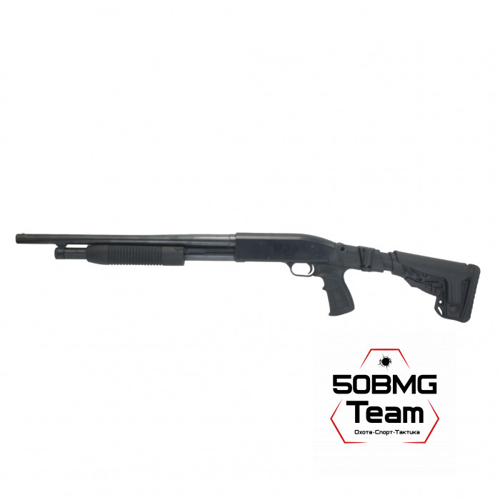 Телескопический складной приклад DLG Tactical на Mossberg 590, 500 с подщечником (DLG9406)