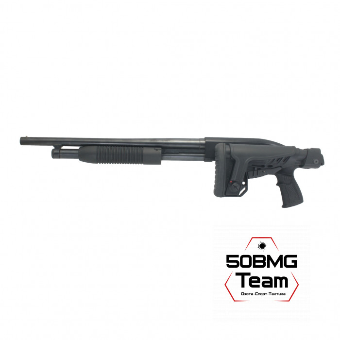 Телескопический складной приклад DLG Tactical на Mossberg 590, 500 с подщечником (DLG9406)