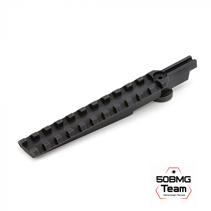 Кронштейн AKademia "Вайпер" - планка Picatinny, для оружия АК-типа, 11 слотов, материал - алюминий, черный, вес 46гр.