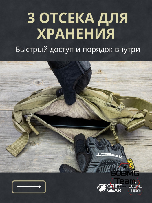 Сумка поясная Griff Gear Соболь (Умбра/песочные луи)