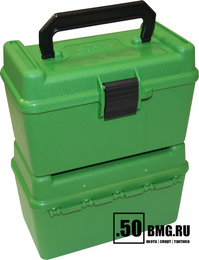Коробочка MTM для хранения 50 патронов .25-.500 кал. (нарезное оружие) (H50-XL-10)