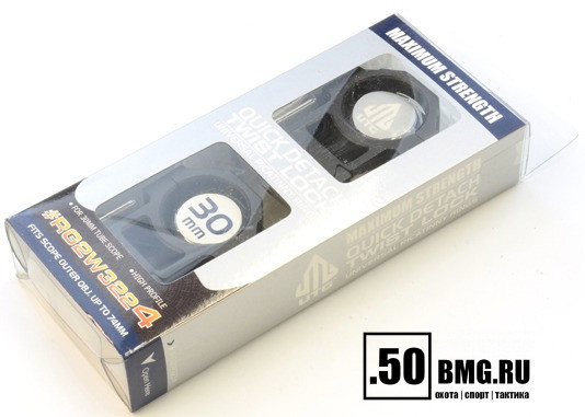 Кольца Leapers UTG 30 мм, быстросъемные на Weaver, высокие (RG2W3224)