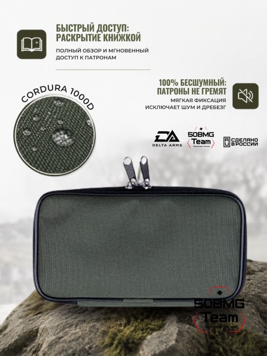 Клатч для патронов на 20шт Delta Arms для кал. 300 WinMag (Olive Green)