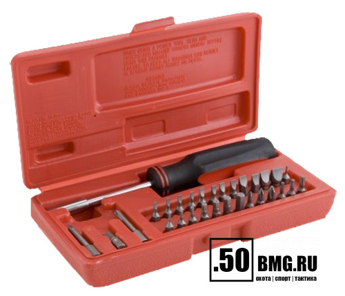 Набор отверток DAC оружейный 31 предмет (29 бит, 1 отвертка, футляр)