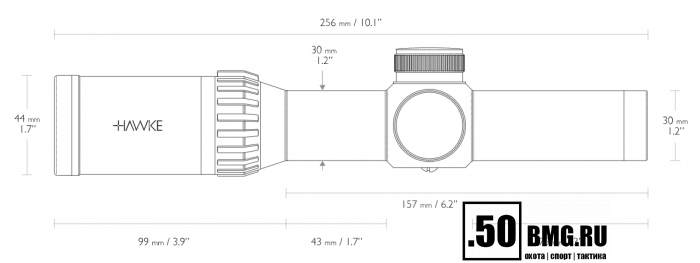 Оптический прицел Hawke XB Crossbow 1-5x24