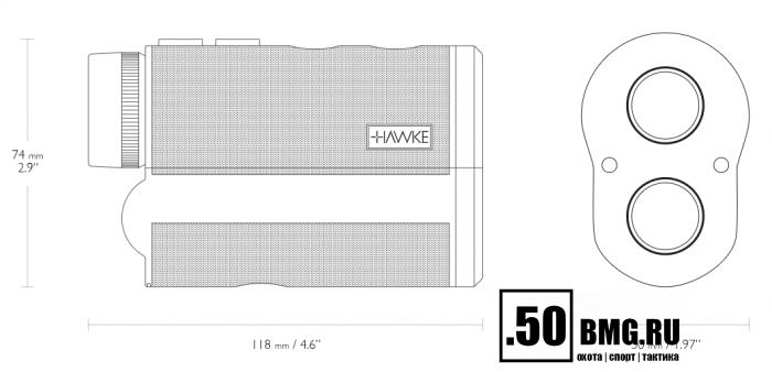Лазерный монокуляр-дальномер Hawke LRF 600 PRO