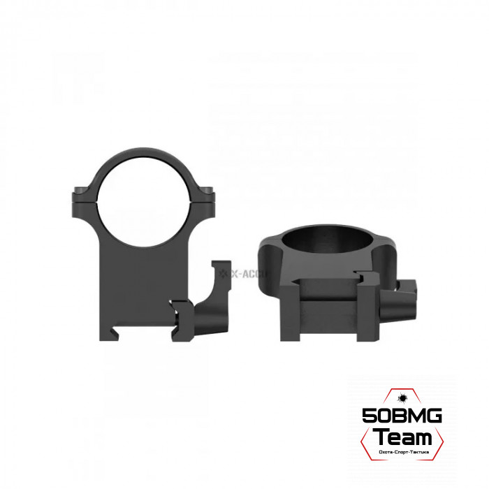 Быстросъемные кольца  Vector Optics 30мм, Weaver, высокие H=27мм (XASR-SQ13) 