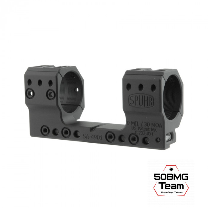 Кронштейн Spuhr SA-4901 кольца 34мм на призму 11мм наклон 9 MIL/30,9MOA L=121мм H=35мм