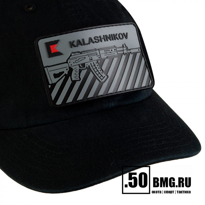 Патч велкро Концерн Калашников 90х46мм АК-12 серо-черный (1038)