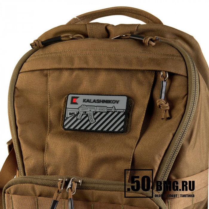 Патч велкро Концерн Калашников 90х46мм АК-12 серо-черный (1038)