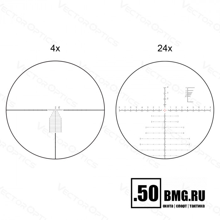 Оптический прицел Vector Optics Continental 4-24x56 FFP кольца 34 мм