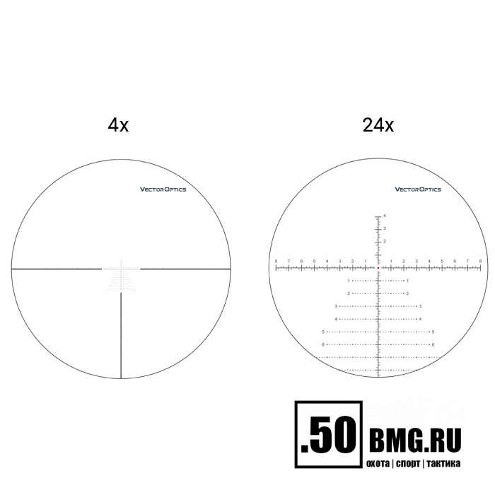 Оптический прицел Vector Optics Continental 4-24x56 FFP кольца 34 мм