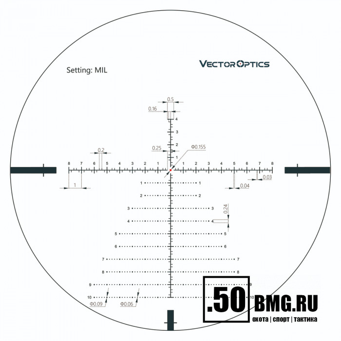 Оптический прицел Vector Optics Continental 4-24x56 FFP кольца 34 мм