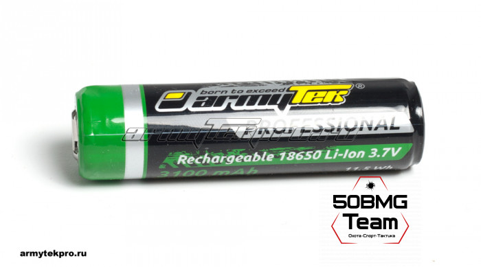 Аккумулятор Armytek 18650 Li-Ion 3400 mAh 3.7 V
