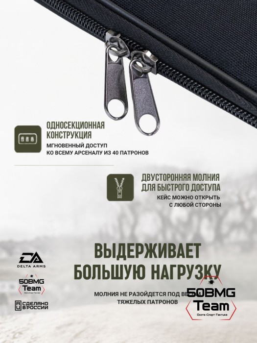 Клатч для патронов на 20шт Delta Arms для кал. 308, 7,62х54 (Black)
