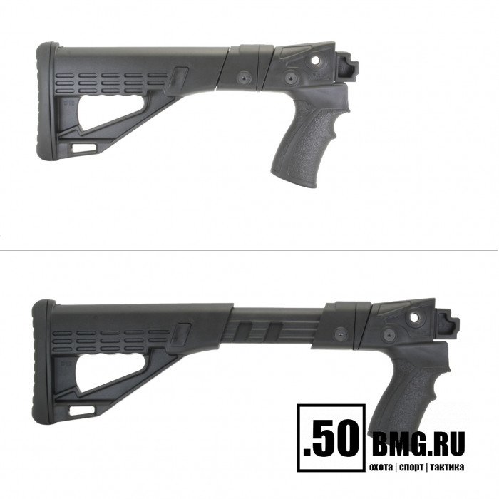 Телескопический складной приклад DLG Tactical на Сайга-12/20/410 с охот. прикладом (DLG20002)