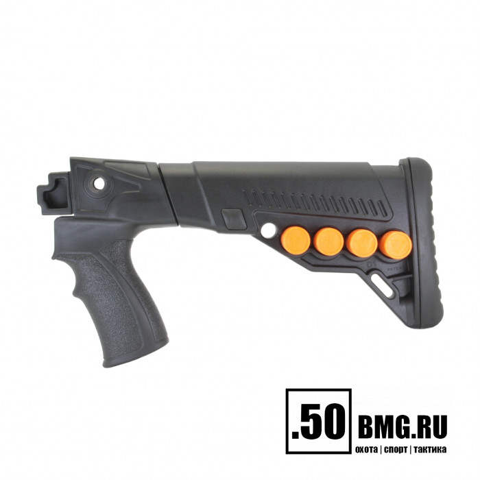 Телескопический приклад DLG Tactical на Сайга-12/20/410 с охот. прикладом с патронташем (DLG20003)