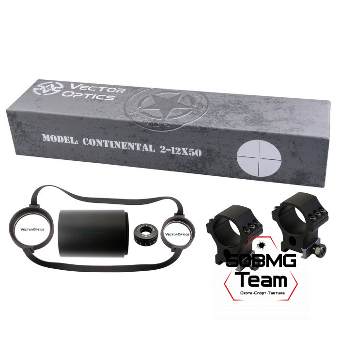 Оптический прицел Vector Optics Continental Hunting 2-12x50 SFP кольца 30 мм