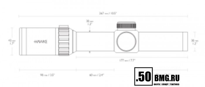 Оптический прицел Hawke Vantage 30 WA FFP 1-8x24 IR 