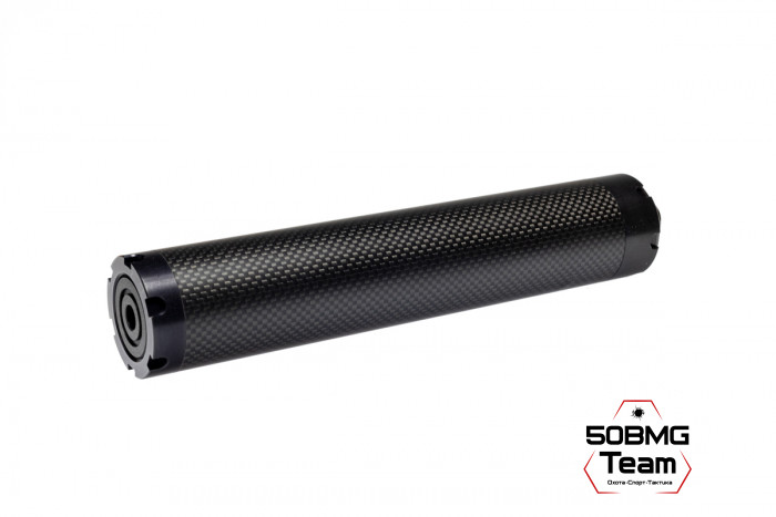 Реактивный ДТКП закрытого типа BRT Шершень Карбон (230мм, резьба М14х1L бурт,  кал.7,62/308, ⌀ 45 мм)