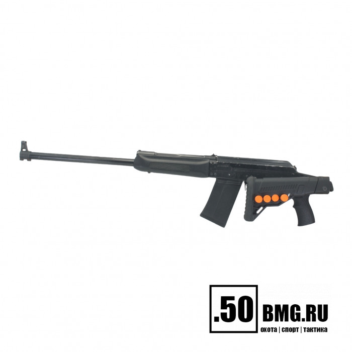 Телескопический складной приклад DLG Tactical на Сайга-12/20/410 с охот. прикладом с патронташем (DLG20004)