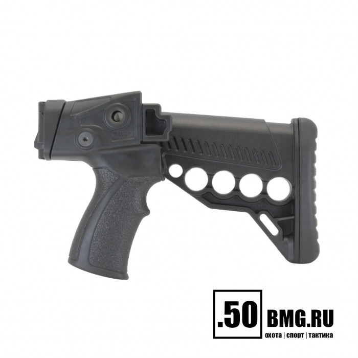 Телескопический складной приклад DLG Tactical на Сайга-12/20/410 с охот. прикладом с патронташем (DLG20004)