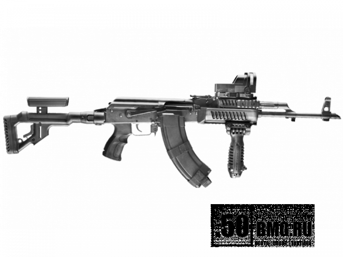 Пистолетная рукоятка FAB Defense на АК, Сайгу или Вепрь (AG-47)