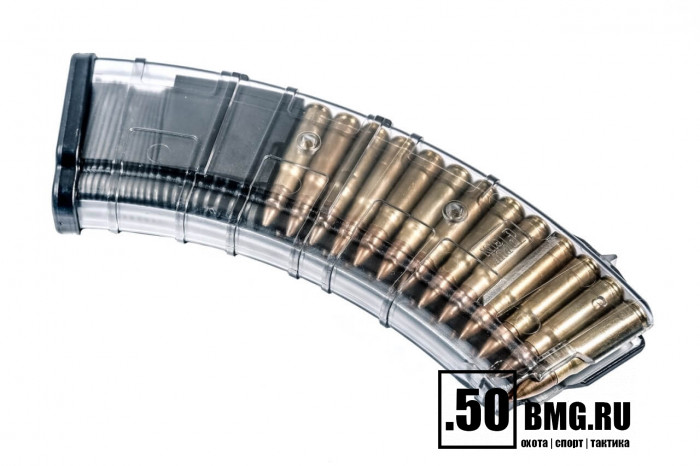 Магазин Pufgun на Сайга-МК (без сухаря) 7,62х39 30 патронов прозрачный (MAG SG762 40-30/TR)