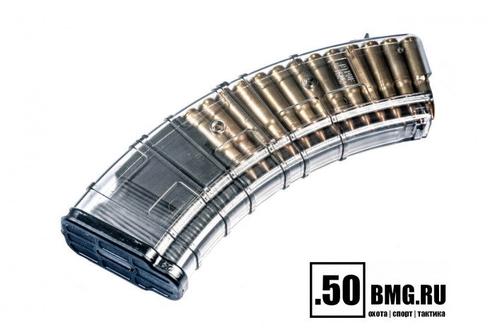 Магазин Pufgun на Сайга-МК (без сухаря) 7,62х39 30 патронов прозрачный (MAG SG762 40-30/TR)