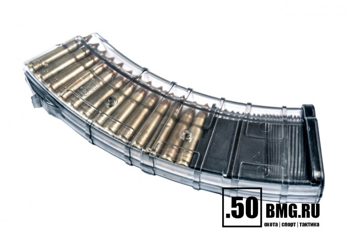 Магазин Pufgun на Сайга-МК (без сухаря) 7,62х39 30 патронов прозрачный (MAG SG762 40-30/TR)