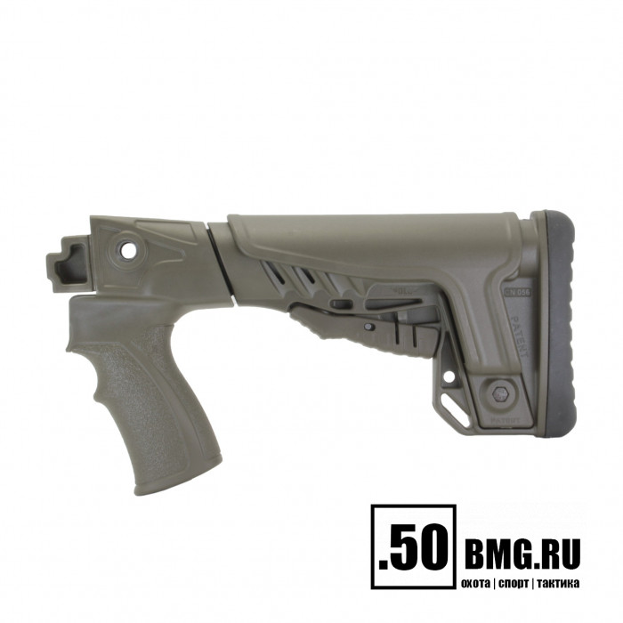 Телескопический приклад DLG Tactical на Сайга-12/20/410 с охот. прикладом с подщечником (DLG20005)