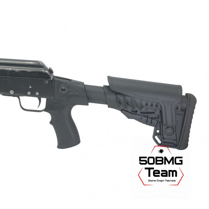 Телескопический приклад DLG Tactical на Сайга-12/20/410 с охот. прикладом с подщечником (DLG20005)