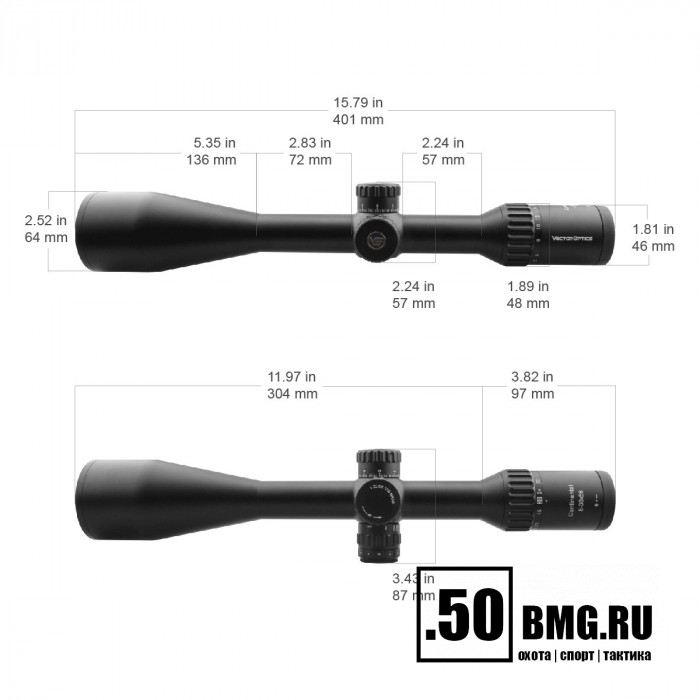 Оптический прицел Vector Optics Continental Tactical 5-30x56 SFP кольца 30 мм